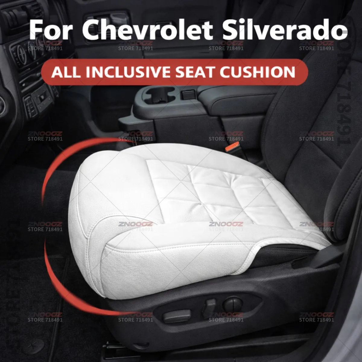 

Подушка-удлинитель для автомобильного сиденья с поддержкой для ног из пены с эффектом памяти, аксессуар для интерьера Chevrolet Silverado
