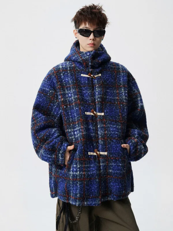 

Loose Fit Cotton Jaet with Fce Wide Version Retro American Trendy Hooded Women's Sle Polyester Fiber 00%