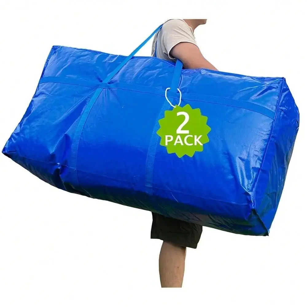 

Gallon Extra Large Storage Bags, Huge Moving Bags Heavy Duty With Zipper And Stronger Handles, Big Foldable Duffle Bag For Trav