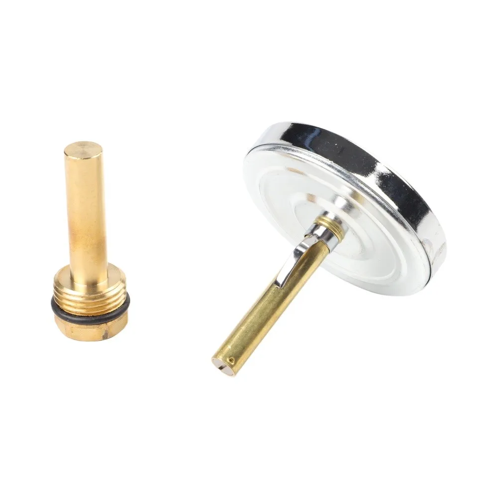 Analog Water Temperature Meter with Copper Sheath and Stainless Steel Housing for Boiler Heating and Buffer Tank Applications