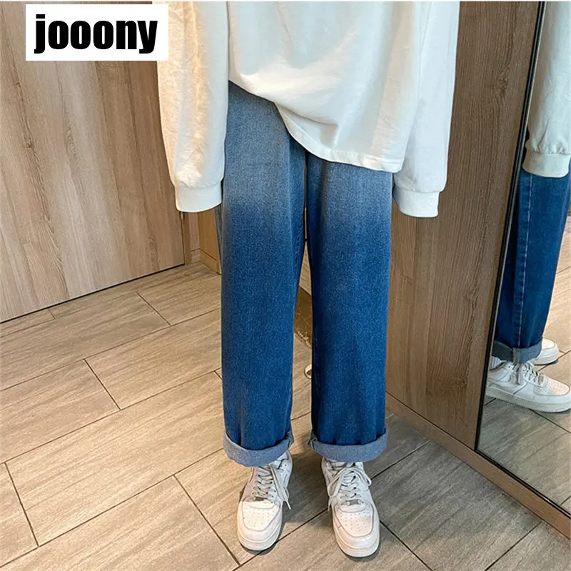 New Trendy Brand Straight Wide leg Pants Handsome Long Pants Gradient Color Jeans Men's Spring Autumn Daily Versatile Streetwear