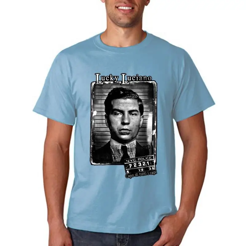 Title: T Shirt Shirt Lucky Luciano Crime Mafia Fun Pate Underground Important Titan