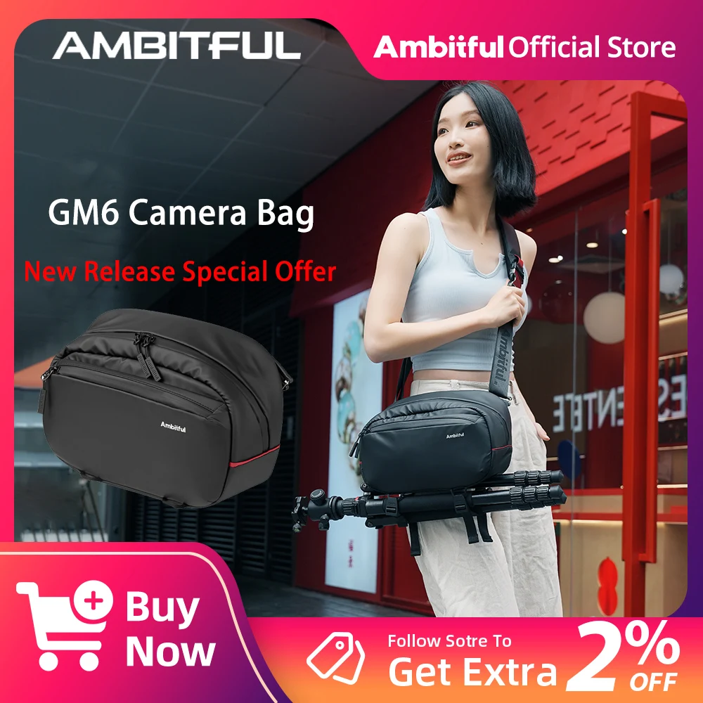

Ambitful GM6 Genie Magic 6L Crossbody Camera Bag Lightweight Travel Photography Sling Bag Carry Pouches for Digital Camera