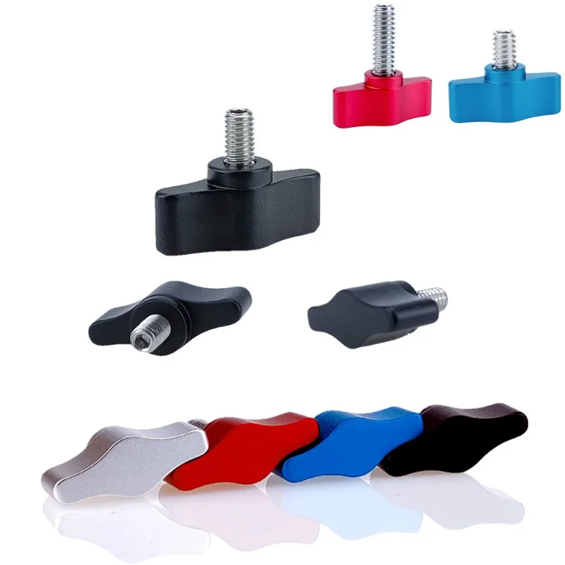 Metal Hand Screw Bracket Universal Stainless Steel Accessories Tripod T-type Locking Gimbal Handle 1/4M5M6 Rod