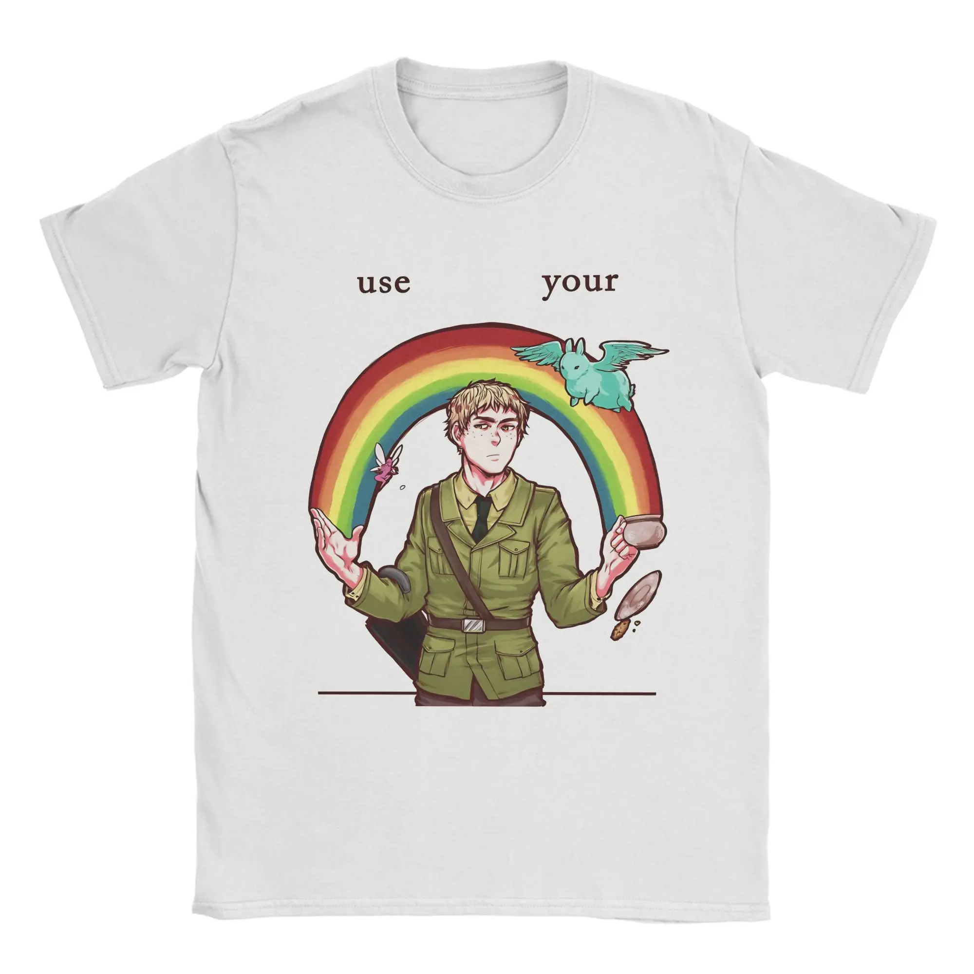 Футболка Harajuku Summer Imagination, оригинальные футболки Hetalia, хлопковая футболка для мужчин, повседневная одежда Y2K с короткими рукавами