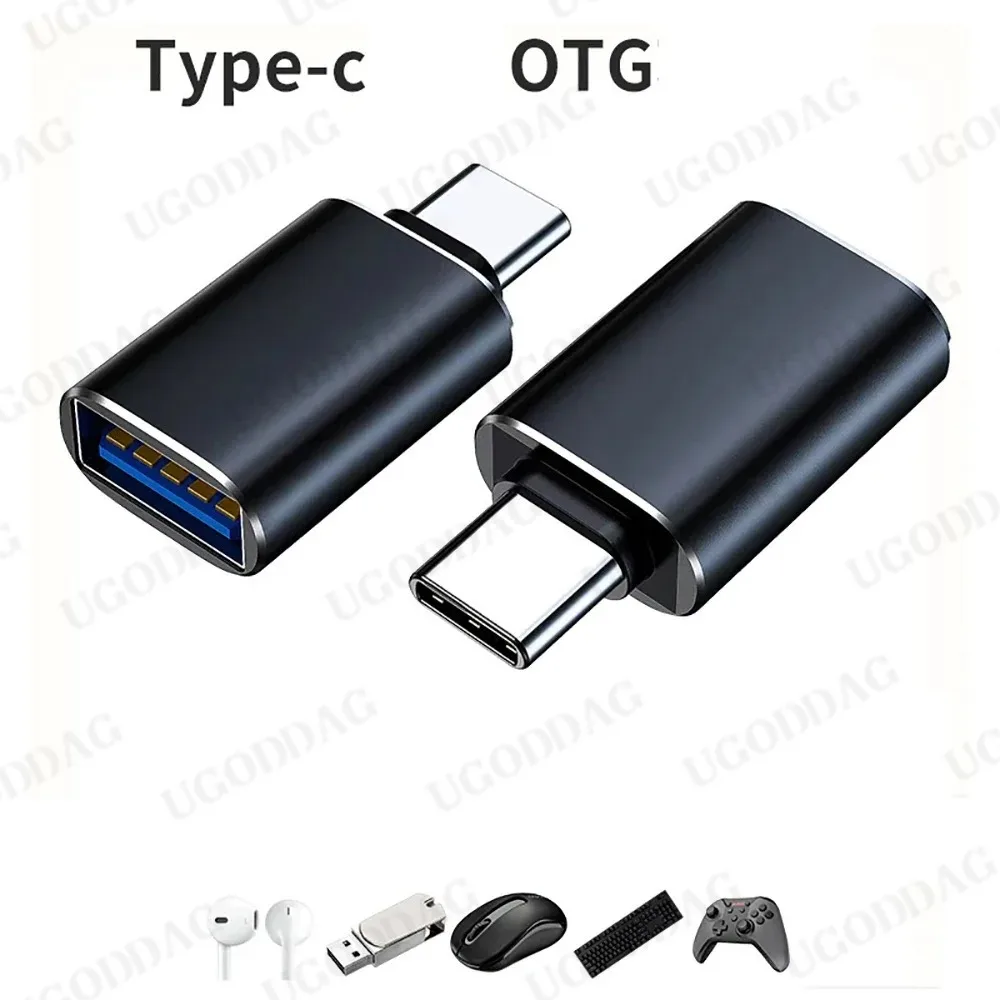 Pantalla LED USB 3,0 A tipo C, adaptador macho, conector USB A USBC, OTG tipo C, adaptador de carga para coche, teléfono móvil MacBook