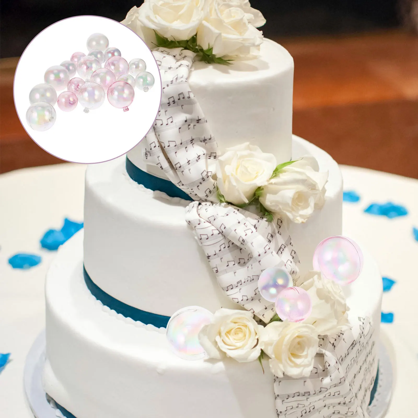 

18Pcs Delicate Cupcake Toppers Multi-Function Cake Balls Decor for Wedding Celebration Bakery Party Dessert Embellishment