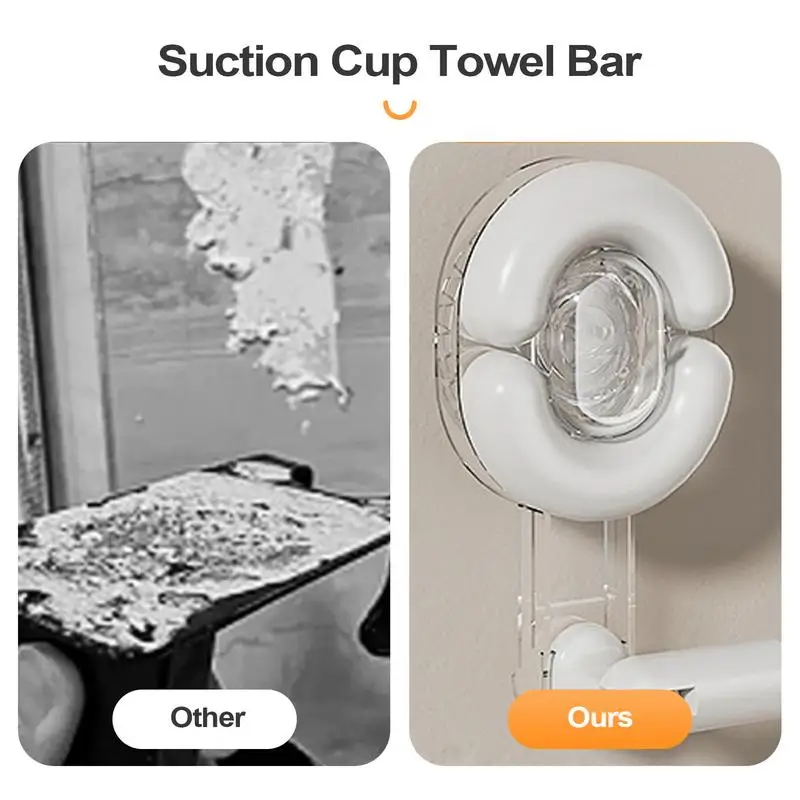 Suction Towel Rail Towel Bar Rack Rail Hand Towel Holder Suction Towel Holder Bathroom Accessory Towel Bar For Bedroom Mudroom