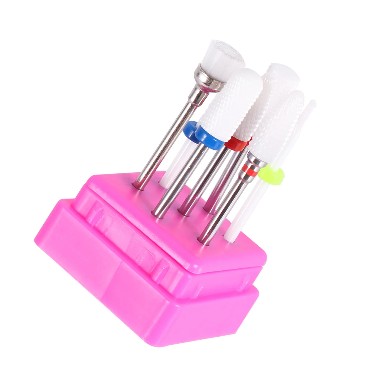 7개 네일 드릴 도구 세트 매니큐어 비트 키트 휴대용 보관 케이스 전문가 초보자 가정용 살롱용 네일 클린 드릴 세트