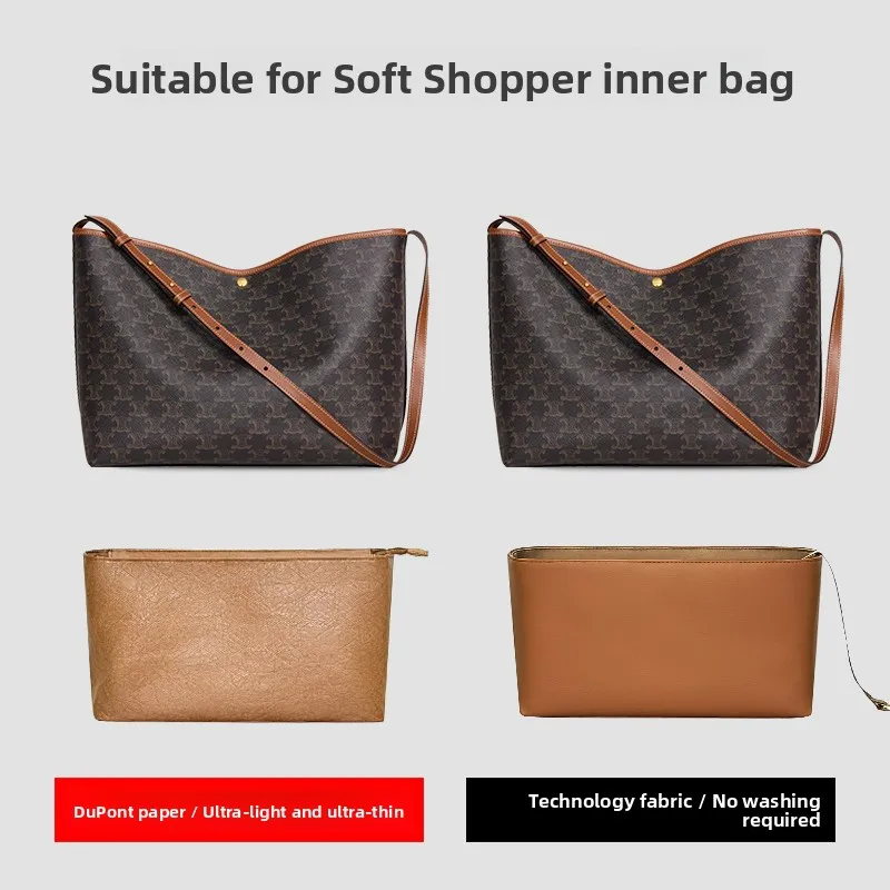 

Tilly Inner Bag Dupont Paper Tech Cloth Storage Organizer for New Soft op Bag Women's Cosmetic Nylon Pure Color