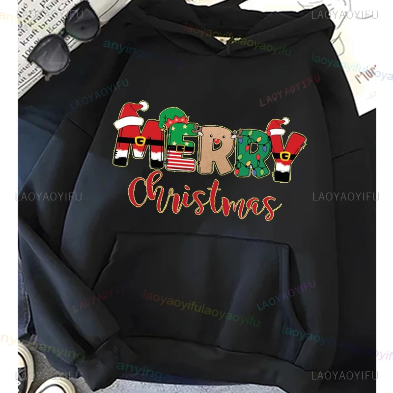 Father Christmas Hoodies Ho`Ho`Ho`Casual Funny Men Women Cartoon Sweatshirts Long Sleeve Shirt Coats Autumn Winter Streetwear