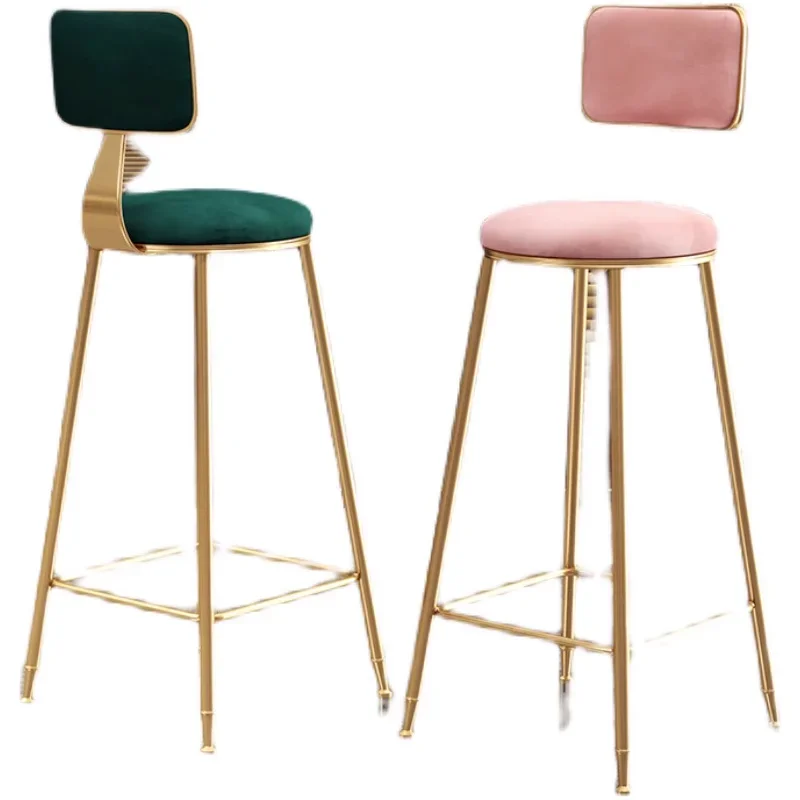 

Designer Make Up Kitchen Bar Stools Nordic Counter Modern Soft Relaxing Floor Bar Chair Lounge Party Banqueta Home Furniture