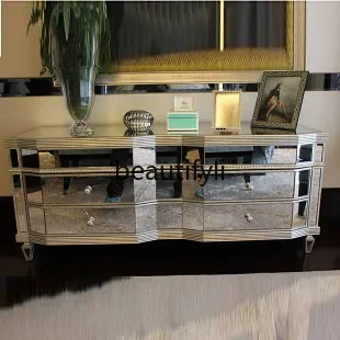 

CC Mirror TV Cabinet Glass TV Cabinet