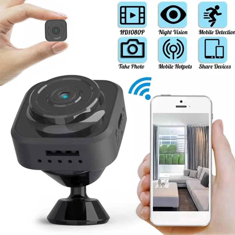 Mini Wifi Camera HD 1080P New Wireless Camcorder Home Security Motion Detection Nanny IP P2P Camera DVR Rechargeable Battery Cam