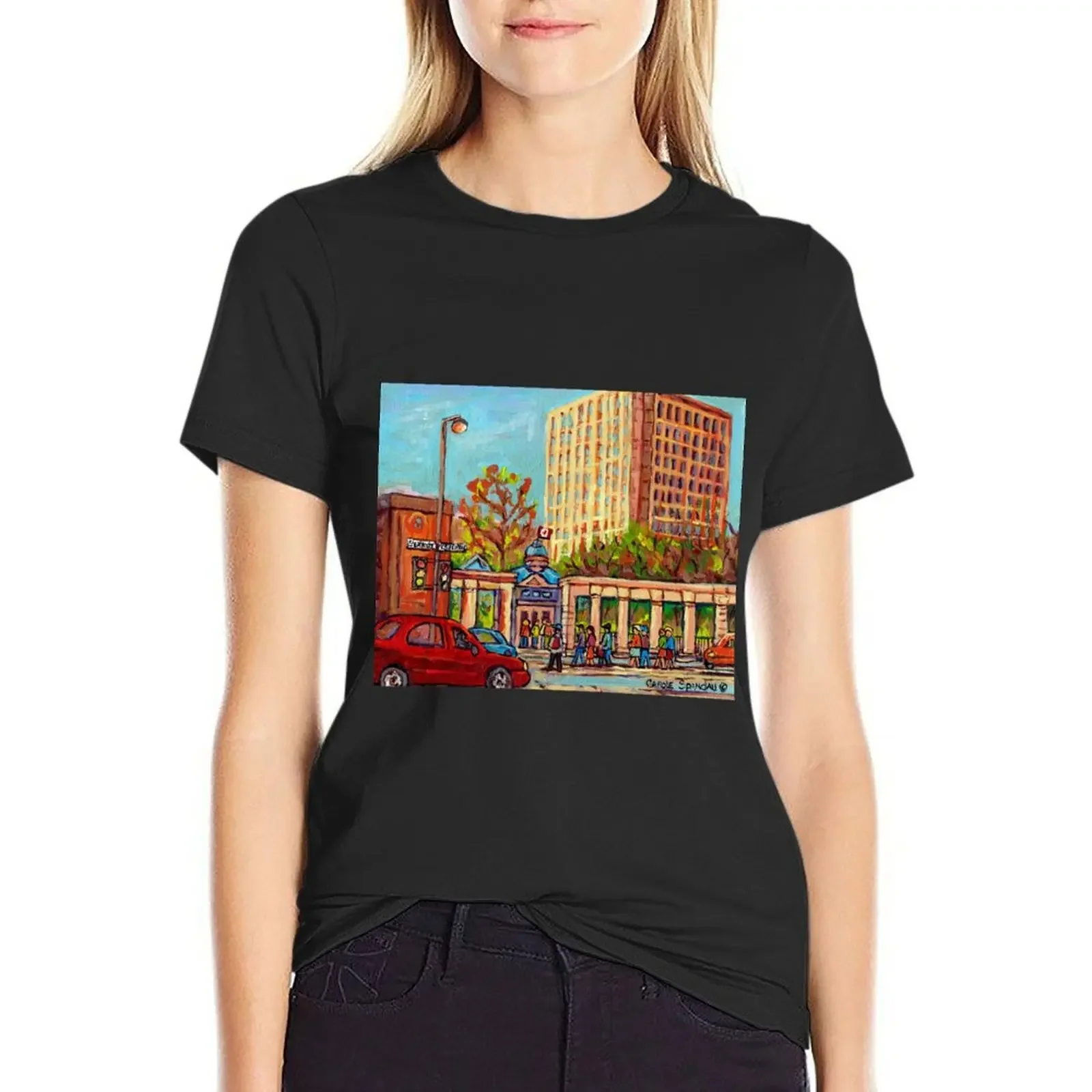 

MCGILL UNIVERSITY PAINTING FOR SALE RODDICK GATES COLLEGE STUDENTS ART SCENES C SPANDAU FINE ARTIST T-Shirt