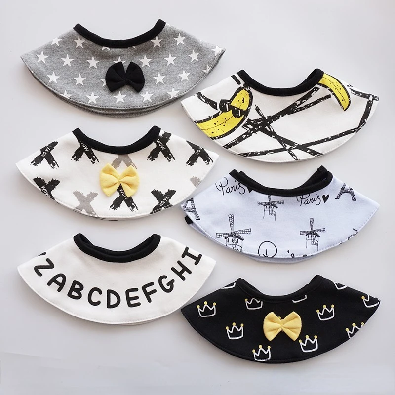 Baby Bibs Cotton Fashion Bowtie Infants Boys Girls Absorbent Saliva Towel Newborn Water Uptake Bib Baby Accessories Baberos Bebé