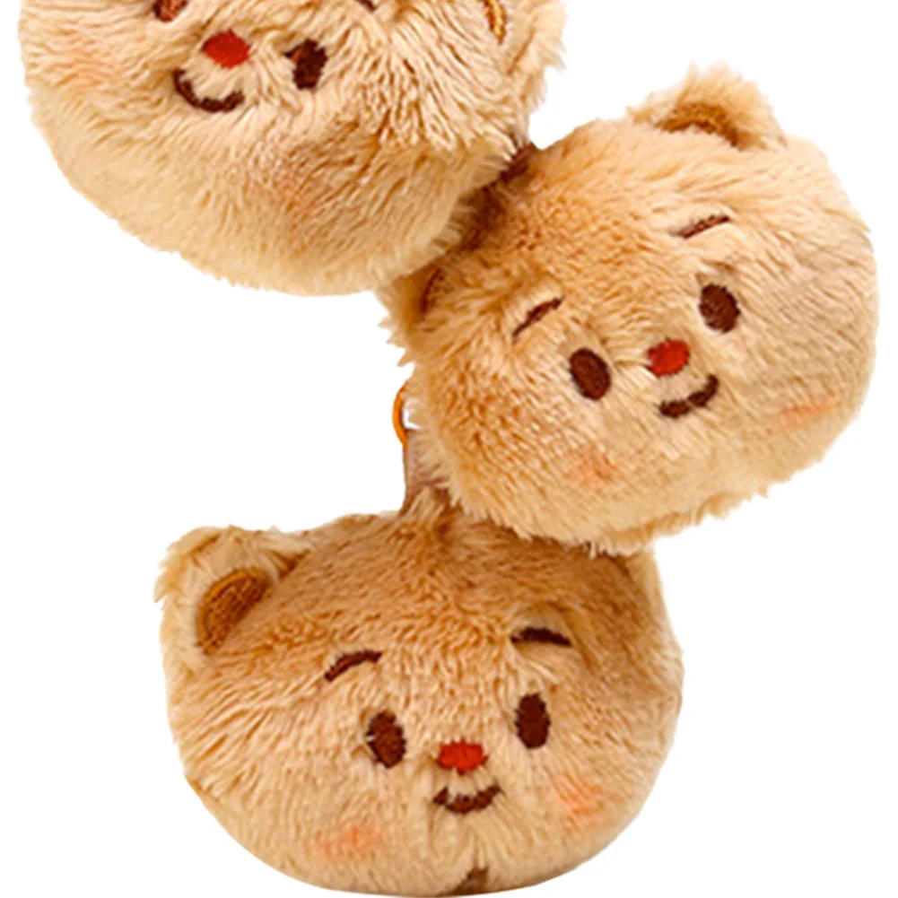 

Plush Bear Keychain Stuffed Bear Pendant Bag Hanging Ornament Car Key Holder Kawaii Animal Key Ring for Women Girls