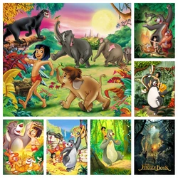 The Jungle Books Diamond Art Painting Mowgli And Shere Khan Tiger Story Full Drills Mosaic Cross Stitch Handwork Gift Home Decor