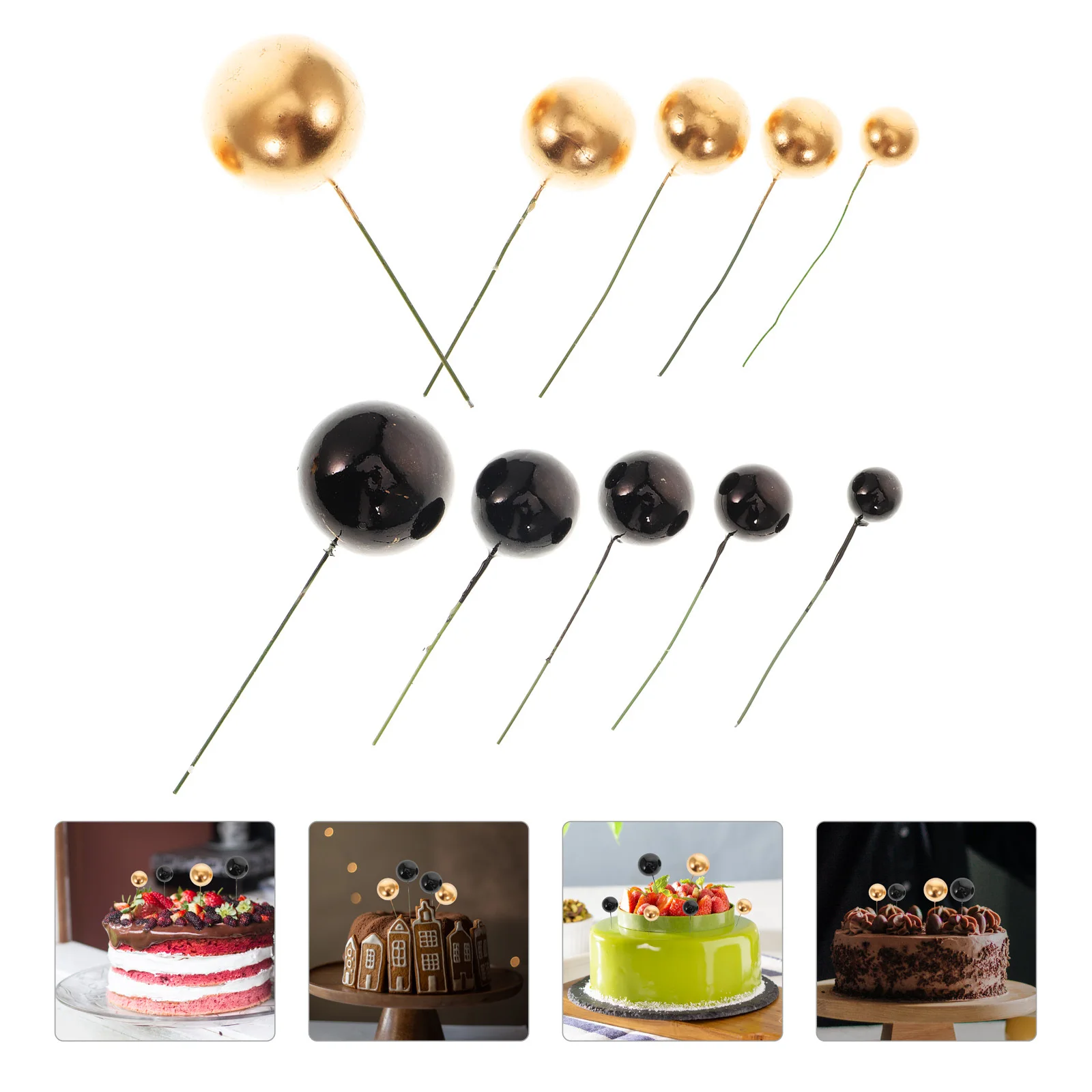 60 個ベーキングフォームトッパー多機能カップケーキボールパーティー誕生日繊細なケーキボールケーキ用品ベーカリーデコレーション