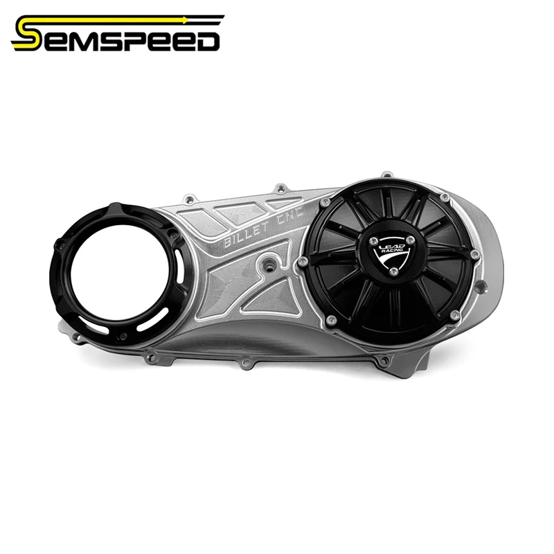 SEMSPEED CNC Aluminum Motorcycle Transmission Cover For HONDA LEAD 125CC NH125 (JF01) Giorno+ 125 160 CVT Cover 2021-2025 Year