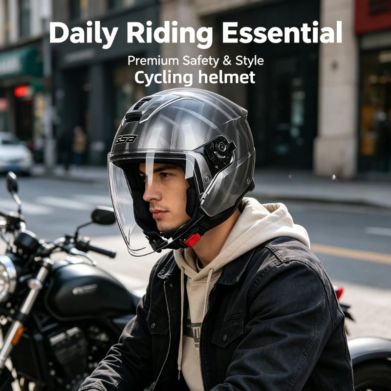 

Мотошлем GSB 268 (открытый) для мужчин, одобренный 3C, всесезонный, летний, для мотоциклов и электроскутеров