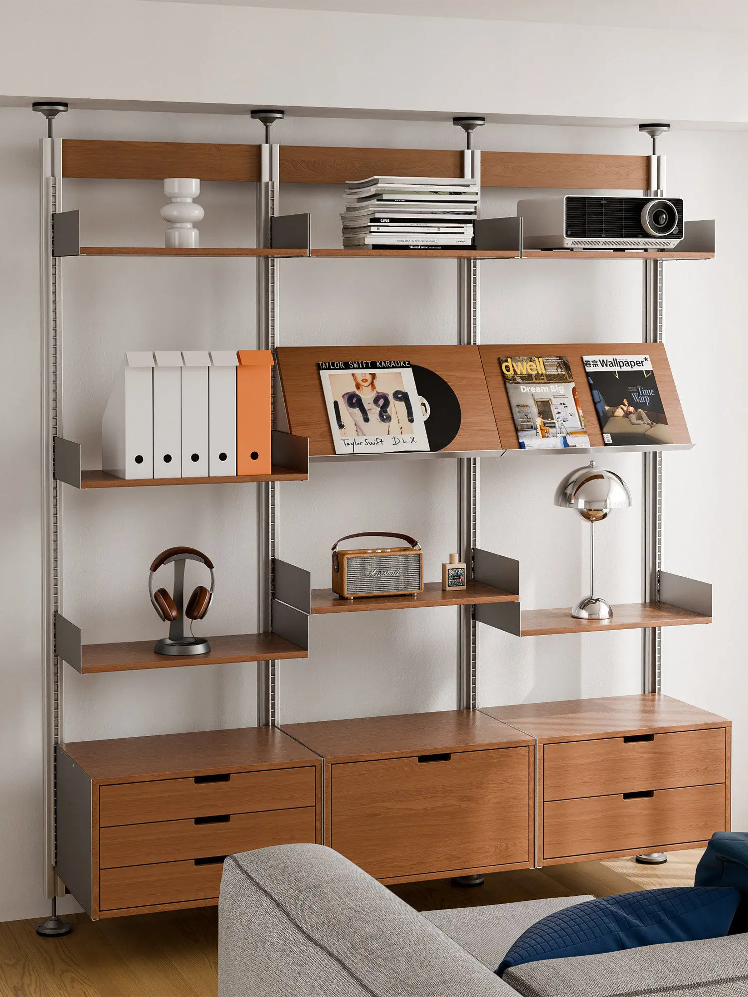 Sturdy Punch-Free Medieval Style Custom Pegboard Shelves, Free Combination Household Multi-Layer Storage