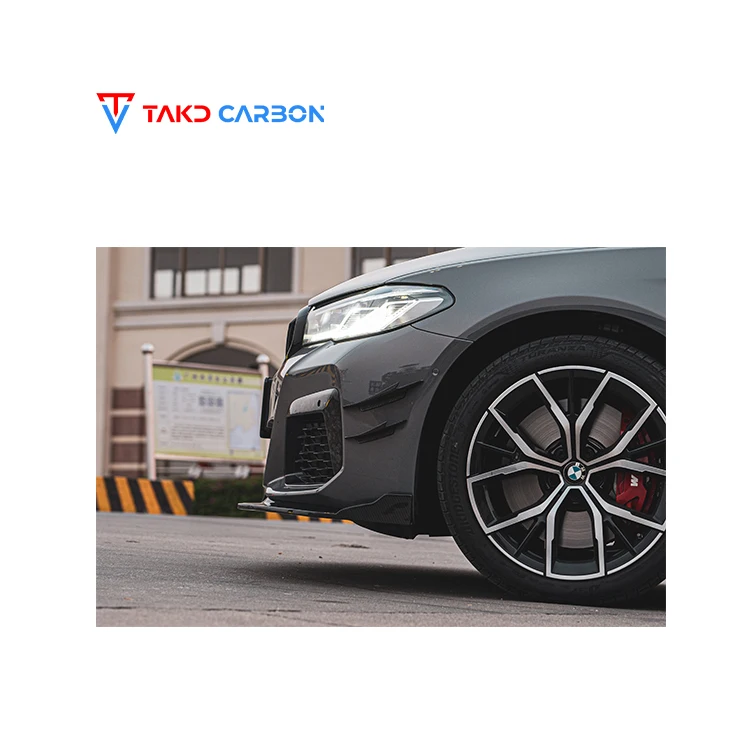 

TAKD Carbon Universal Rear Spoilers Dry Carbon Fiber Bumper Canards for bmws 5 Series(2021-)530i 540i G30 G38