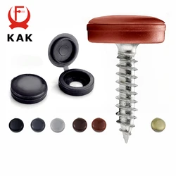 KAK 100pcs Screw Cap Decorative Cover Self Tapping Screw for License Plate Anti-rust Buckle Phillips Screw Protective Covers