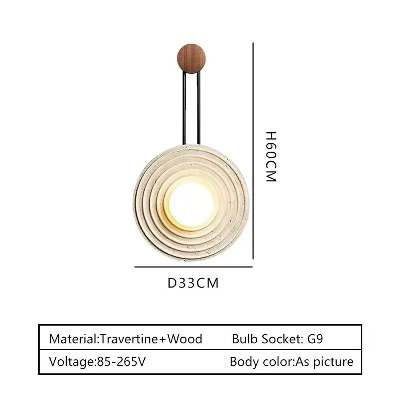 Modern Layered Ring Wall Lamp Marble Decorative LED Light Nordic Living Room Lighting