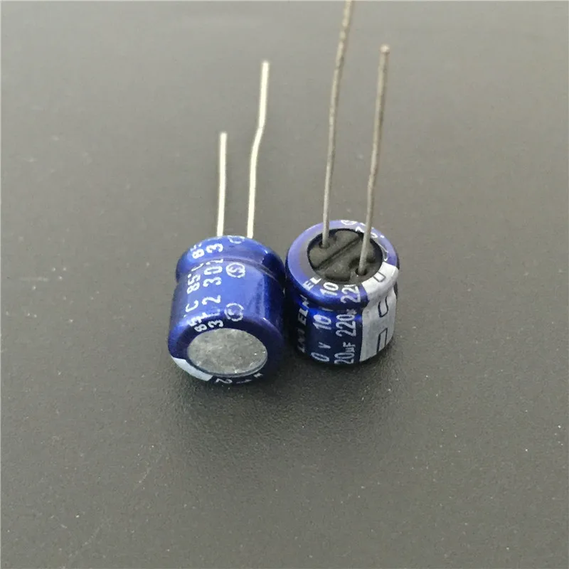 10 sztuk/100 sztuk 220uF 10V ELNA niebieski 8x7mm 10V220uF niskoprofilowy Audio aluminiowy kondensator elektrolityczny HiFi DIY