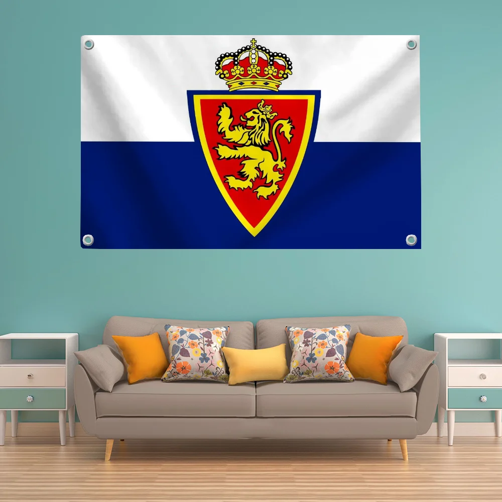 Garden Funny Flag Pride Flag Flag to Hang Flags for Rooms Banner Real Z-zaragoza Fc Outdoor Decor Room Aesthetic Wall Decoration