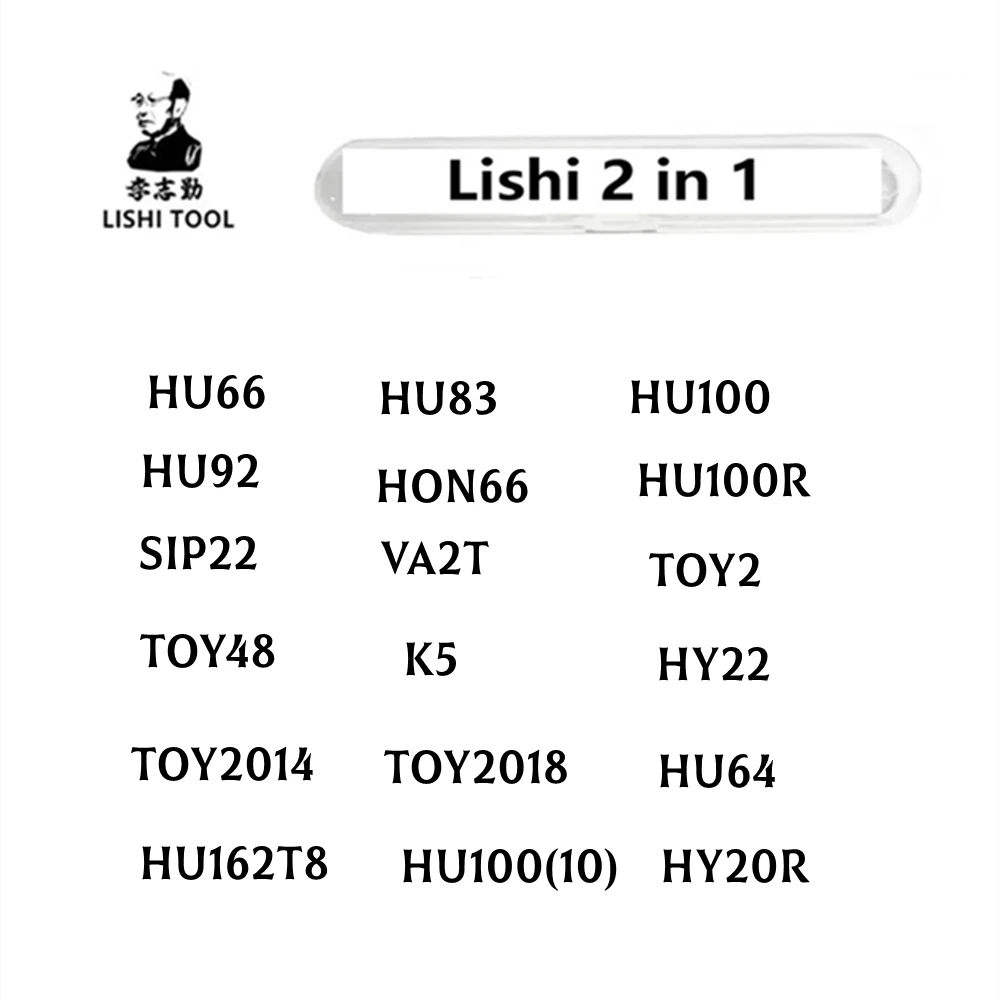 LISHI 2 IN 1 2 IN1 Lishi Werkzeuge HU66 HU92 HU83 HU100 HU101 HU100R SIP22 HON66 VA2T K5 YOY2 HY22 HU64 HU162T8 TOY2014 TOY48 für Autos – Detail 1