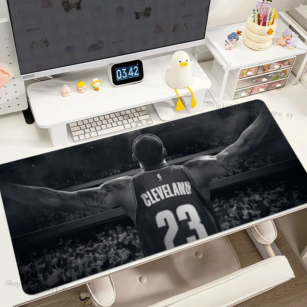 1PC B-Basketball Player LeBron James Mouse Mat Desk Mat With Pad Gaming Accessories Prime Gaming XXL Keyboard Pad Padding Mat