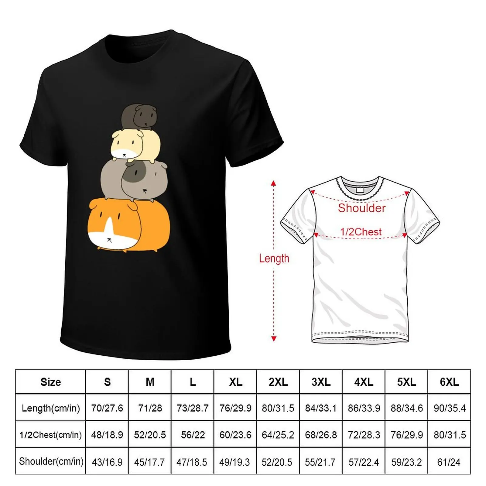 Guinea Pig Stack T-Shirt Quick Dry Training Short Sleeve Tee