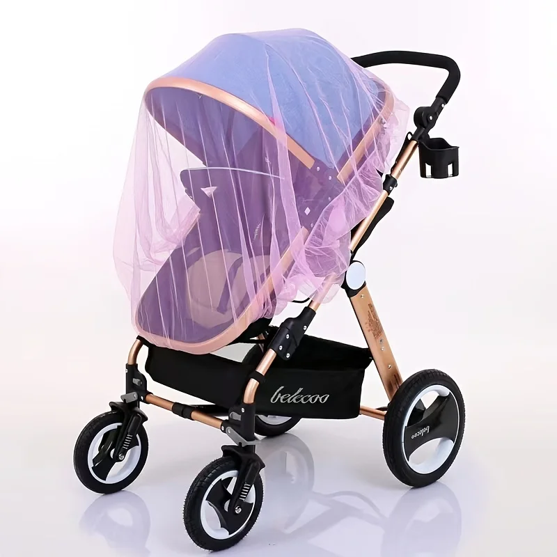 Full Cover Mosquito Net For Baby Stroller, Breathable Mesh Drawstring Mosquito Net For Baby Cradle Crib, Stroller, Cradle