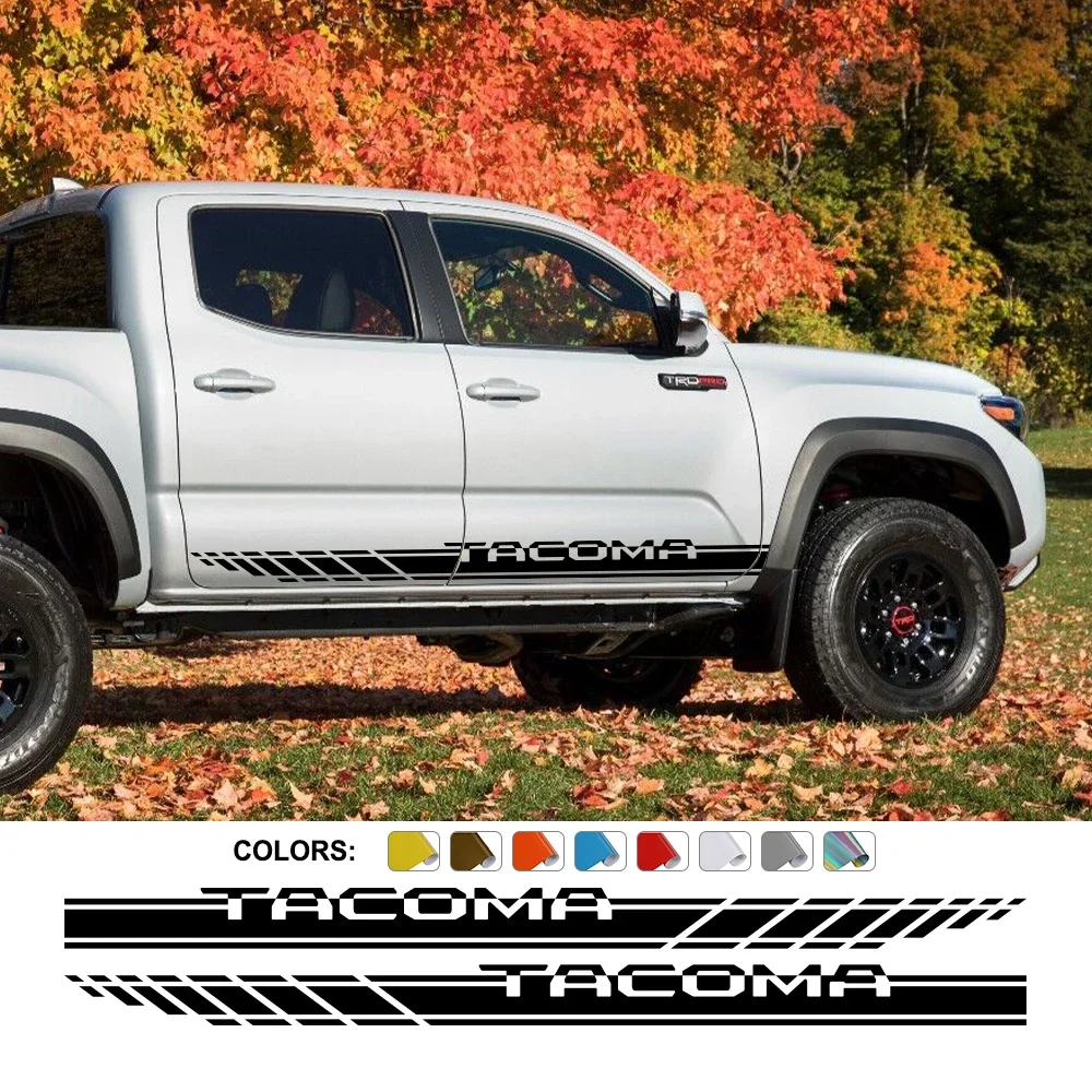 Car Door Side Stripes Sticker Truck Graphics Decor Decals Vinyl Decoration Auto Tuning Accessories For Toyota Tacoma TRD SR5