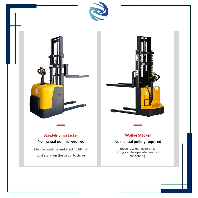 Stand-Up Electric Stacker Truck 1.5 Ton 2 Ton High Lift Warehouse Equipment For Narrow Aisle Warehousing And Multi-Tier Racking