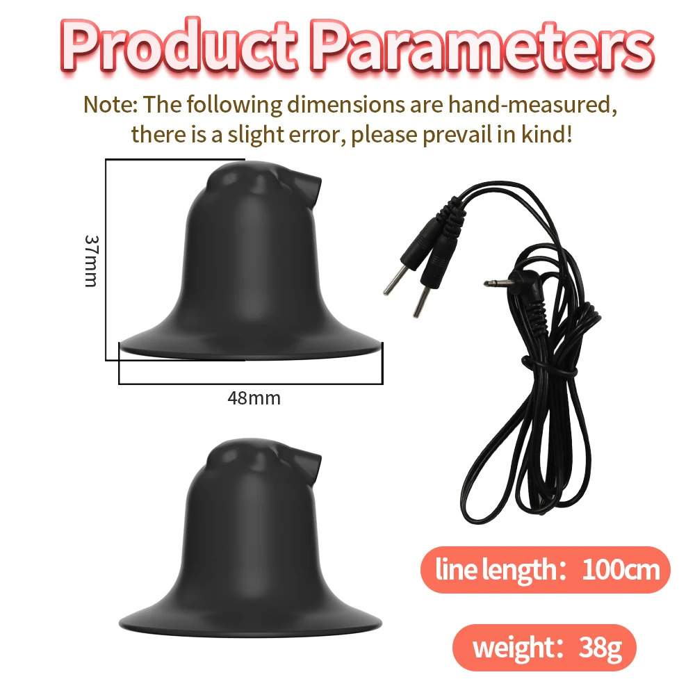 Electric Shock Nipple Suction Cup Breast Clitoris Sucker Erotic Nipple Clamps Pump Adult Game Breast-fed Sex Toys for Women Men view 2
