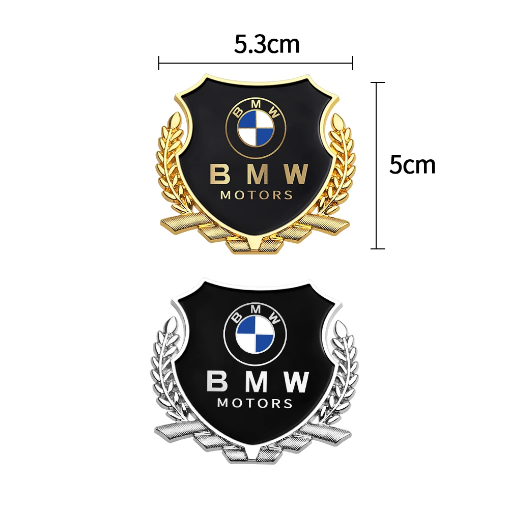 2PCS Metal Car Styling Decal Auto Emblem Rear Body Trunk Decorative Stickers For Bmw E46 E90 E60 F10 F30 E39 E36 F20 E87 G30 E92