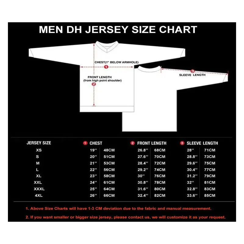 Men\'s Motocross Cycling Jersey MTB Motocross T-Shirt Quick-Dry Breathable Downhill Jersey