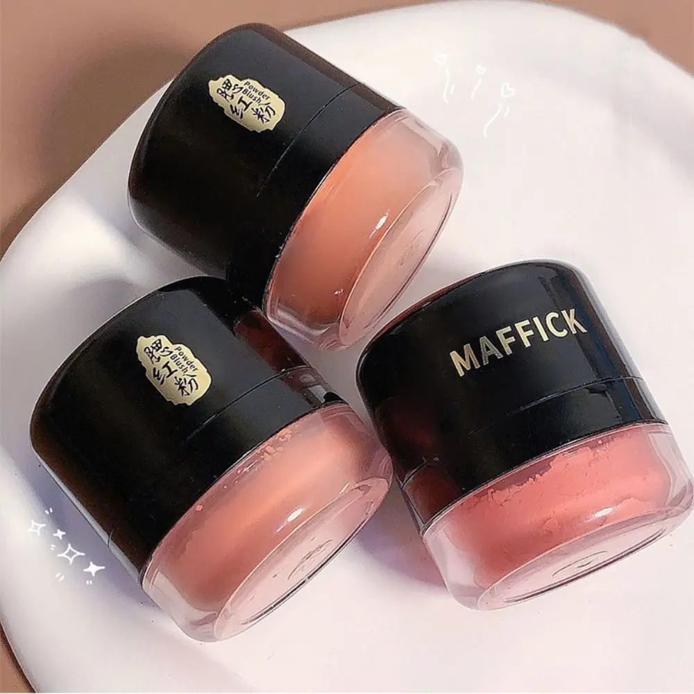 Poudre éclaircissante anti-transpiration, fard à joues naturel durable, contrôle de l'huile, poudre libre tête de champignon Orange