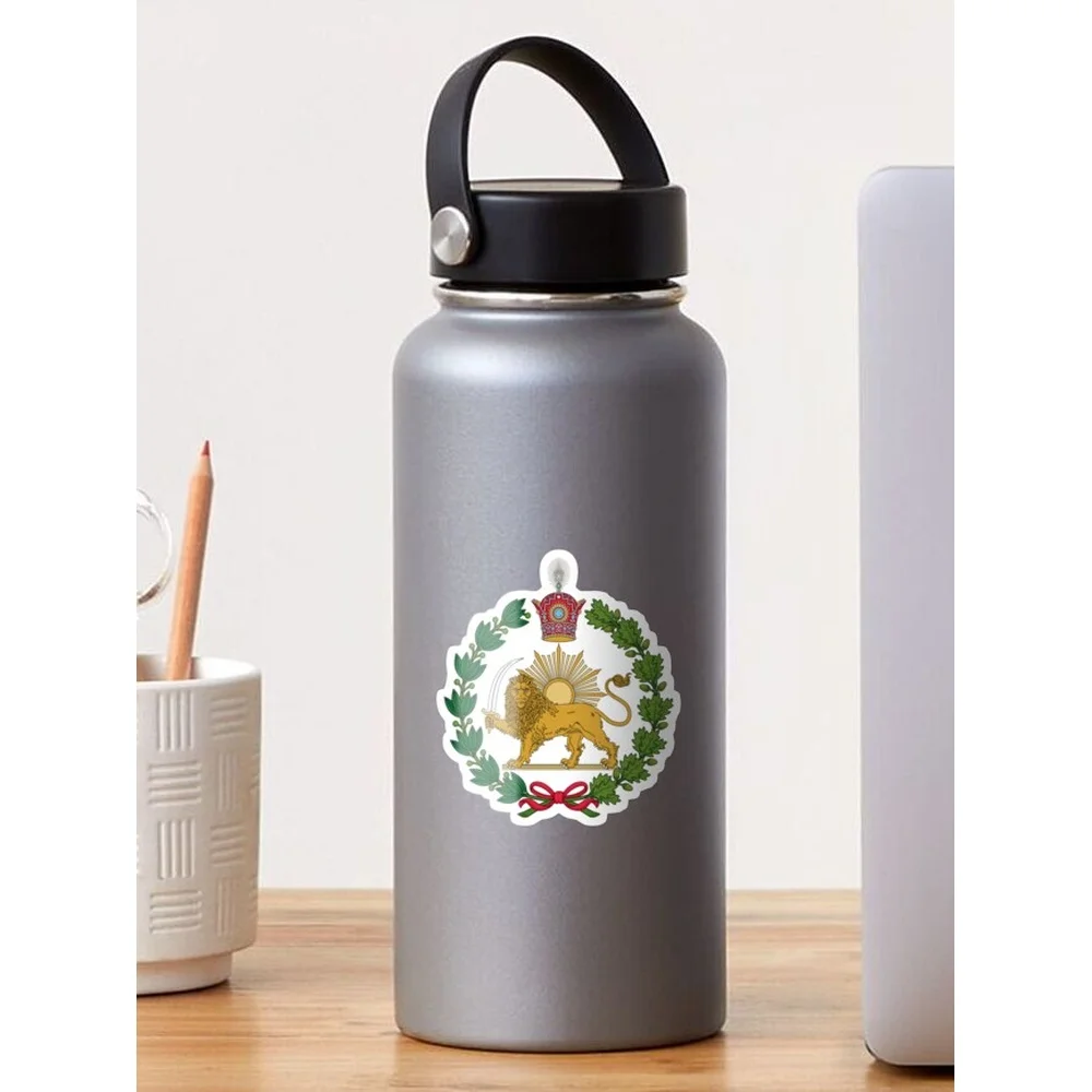 Imperial Iran Coat of Arms Sticker for Laptop Decor Bedroom Car Cute Cartoon Art Fashionable Public Suitcase