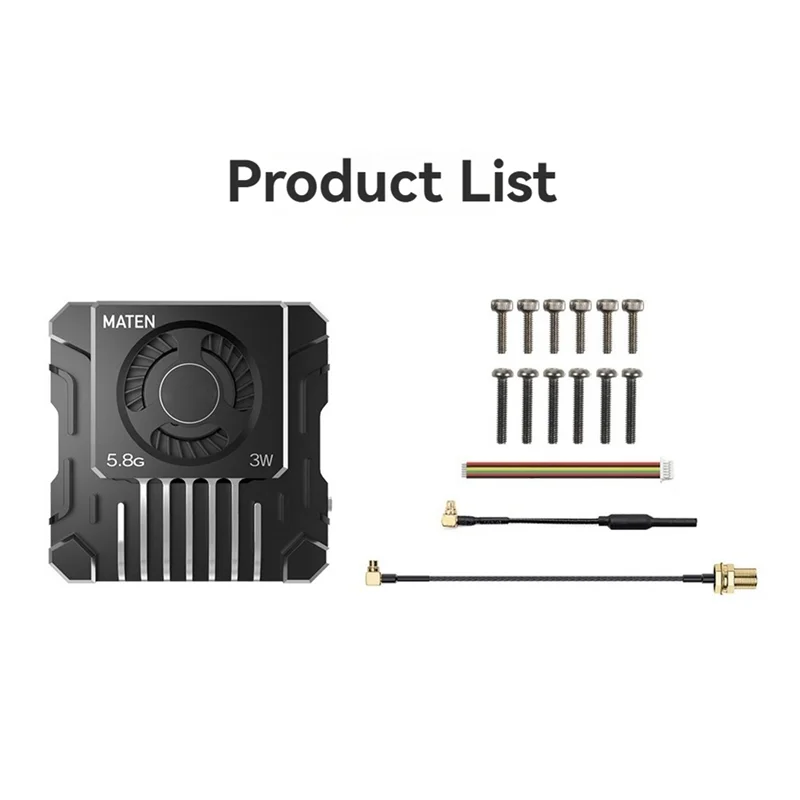 

FEDI-5.8G 3W VTX PRO 80CH FPV Video Transmission MMCX Built-In MIC For FPV Drone RC Model Long Range Flight