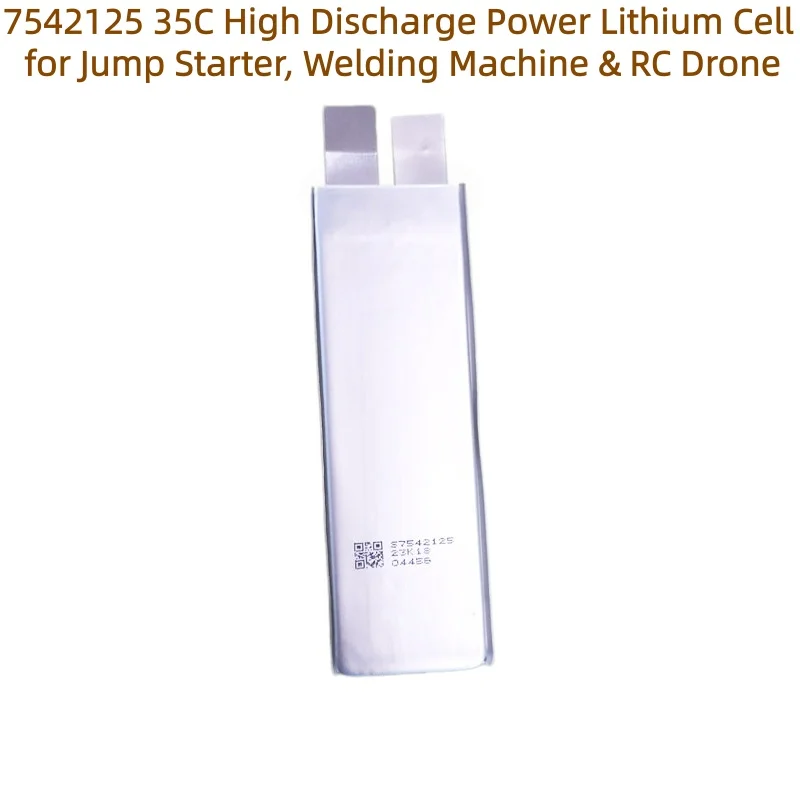 3.7V 3300mAh 7542125 35C High Power Lithium Cell for Jump Starter Welding Machine & RC Drone