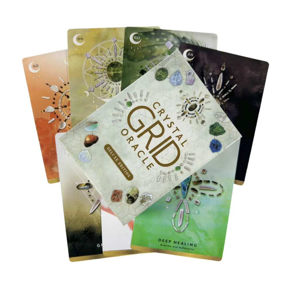 

Карты Oracle с хрустальной сеткой, колода Таро 72, английское издание для гадания, Borad, играющие в игры