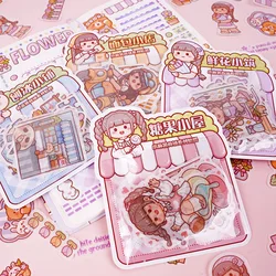 50pcs/1lot kawaii Stationery Stickers small mochi shop Diary Planner junk journal Decorative Scrapbooking DIY Craft Stickers