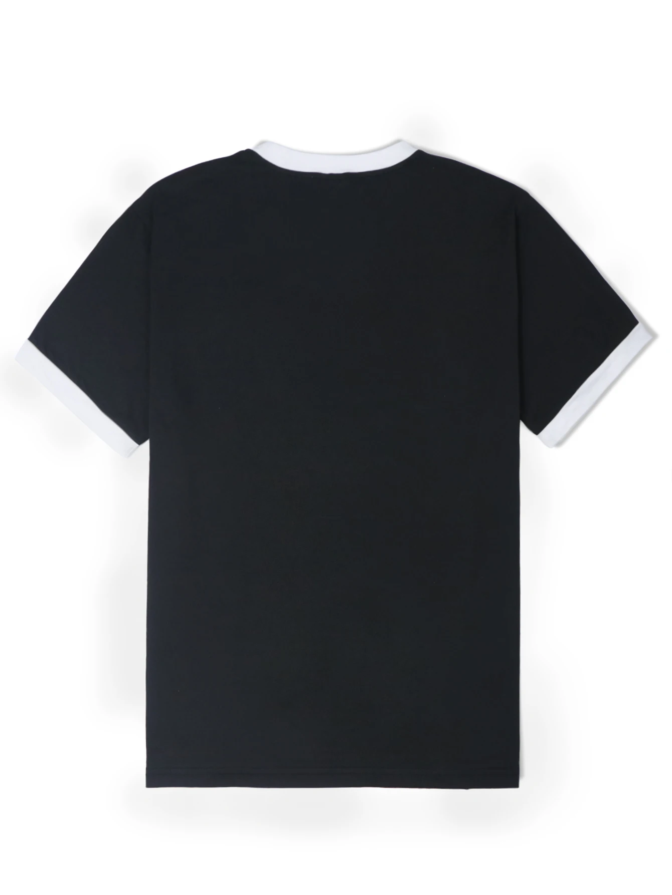 New Summer Elastic Casual Short-Sleeved Men's Daily Party Home Social Color matching T-Shirt Solid Color Vintage Streetwear Top image 2