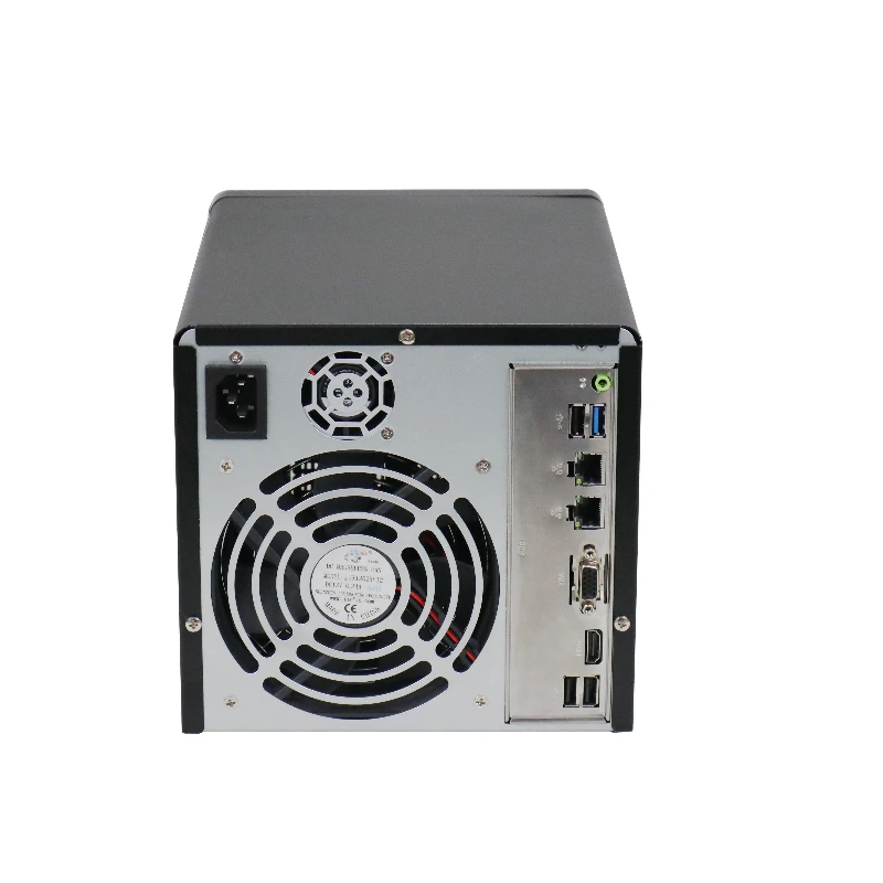 NAS-4 4 Bay NAS Case Mini ITX Server Chassis SATA 6Gbps Backplane Removable 3.5 Inch HDD Trays Flex 1U PSU Support - view 5