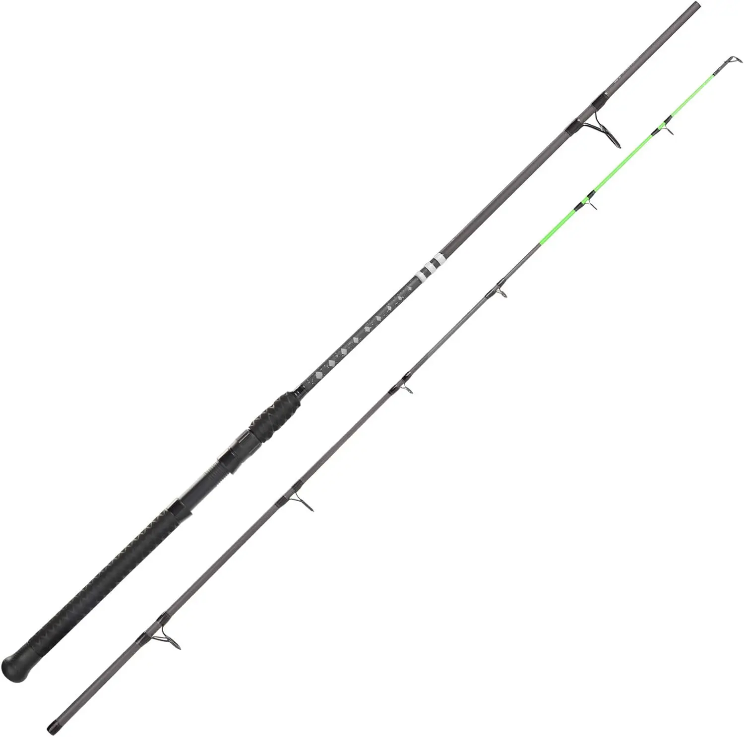 

Powerful S-Curve Graphite Fishing Rod, Nano Resin Tech, Stainless Guides, Non-Slip Handle, Chartreuse Tip