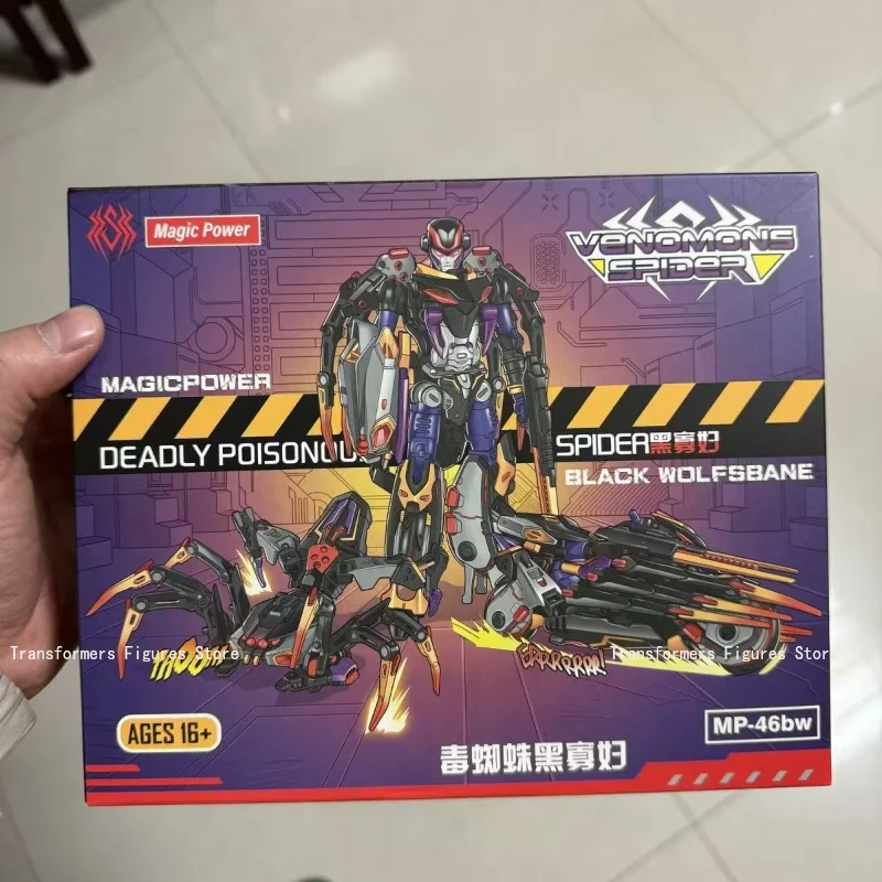 オリジナルブランドの新しいトランスフォーマーロボット玩具 MP-46bw ブラックアラクニア エアラクニド G1 映画漫画アクションフィギュアアニメモデル人気のギフト